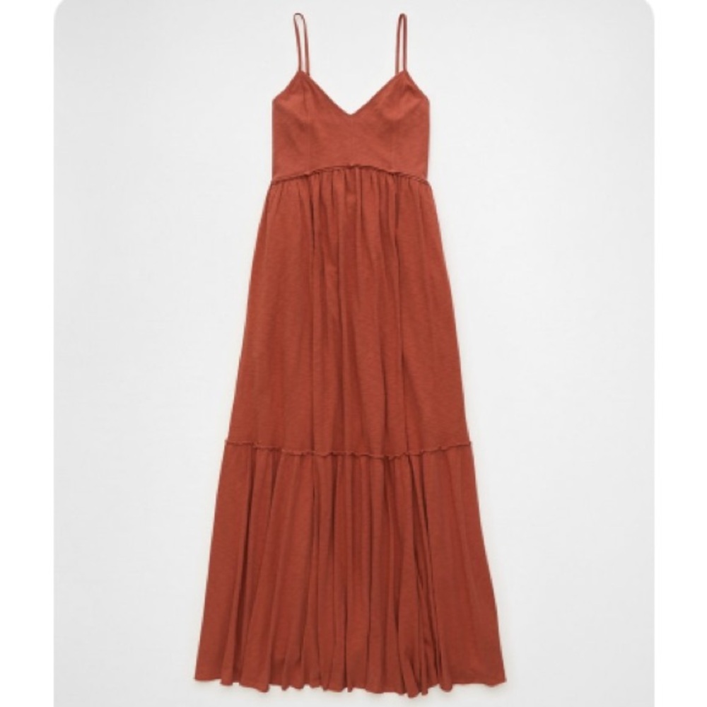 American Eagle V-neck Knit Midi Dress